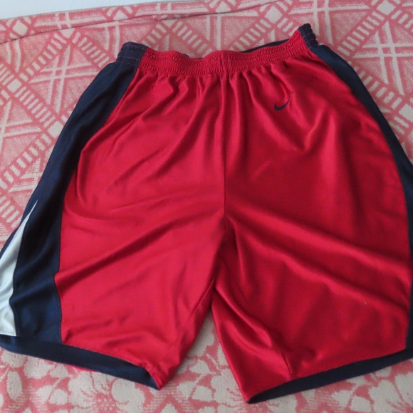 Kansas Jayhawks Shorts Adult XL Blue Red Nike Reversible Gym Basketball Mens - Picture 5 of 6